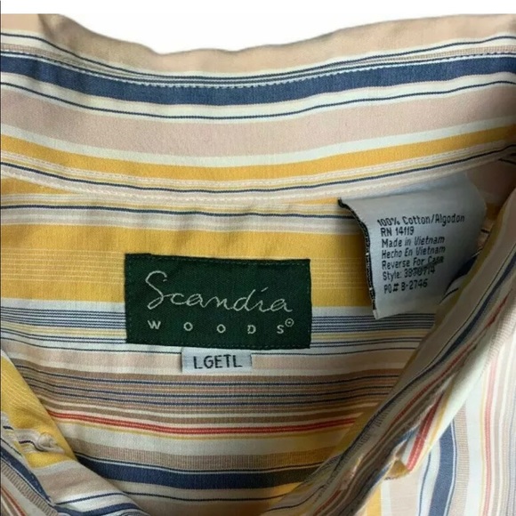 Scandia Woods Yellow striped button down - Picture 2 of 3